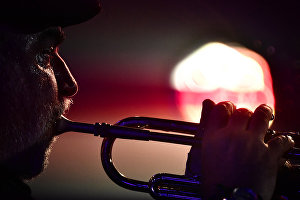 American trumpeter and composer Randy Brecker performs at the Koktebel Jazz Party 2019 international jazz festival
