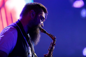 Billy’s Band member Mikhail Zhidkykh performing at the Koktebel Jazz Party