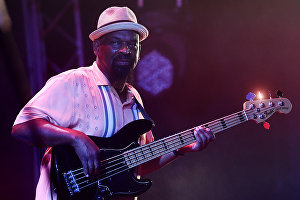 Musician Donald Wright at the 17th Koktebel Jazz Party international music festival
