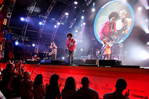 Selwyn Birchwood and his blues band at the 17th Koktebel Jazz Party international music festival